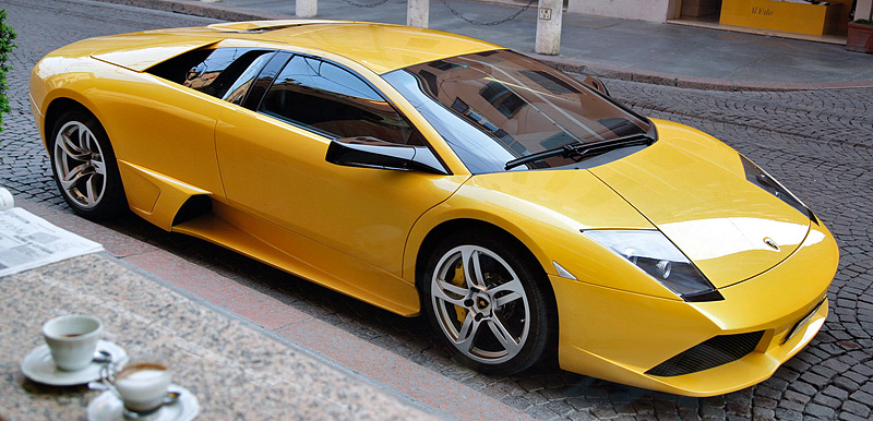 Lamborghini Murcielago LP640 Coupe = 340 км/ч. 640 л.с. 3.4 сек.