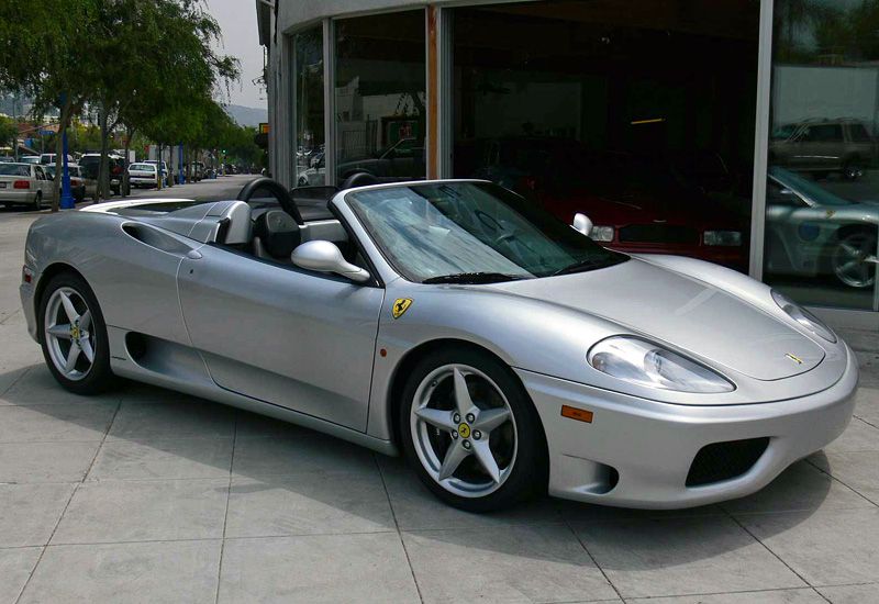 Ferrari 360 Spider = 293 км/ч. 400 л.с. 4.6 сек.