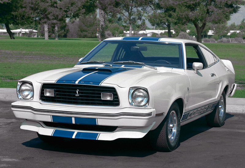 Ford Mustang II Cobra II = 167 км/ч. 136 л.с. 9.6 сек.