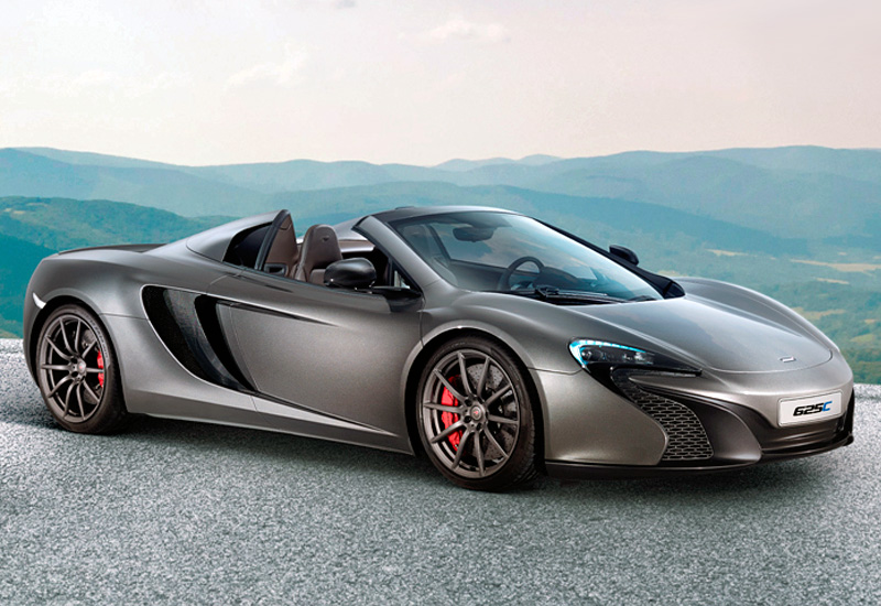 McLaren 625C Spider = 329 км/ч. 625 л.с. 3.3 сек.