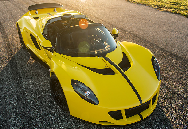 Hennessey Venom GT Spyder = 427 км/ч. 1470 л.с. 2.5 сек.