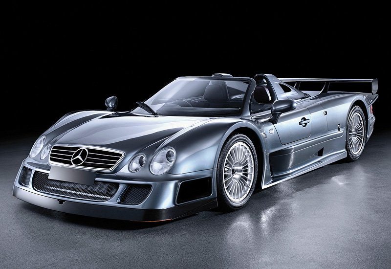 Mercedes-Benz CLK GTR AMG Roadster = 320 км/ч. 612 л.с. 3.8 сек.