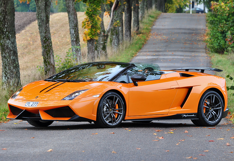 Lamborghini Gallardo LP570-4 Spyder = 324 км/ч. 570 л.с. 3.9 сек.