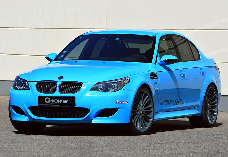 BMW M5 G-Power Hurricane RRs = 372 км/ч. 830 л.с. 4.3 сек.